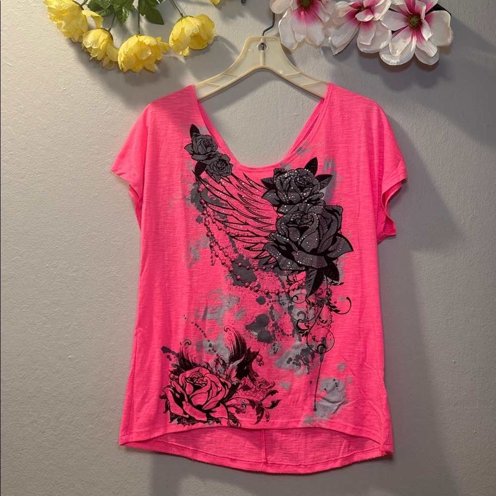 BONGO Pink Blouse Women’s Size XL – Casual Cute Everyday Top